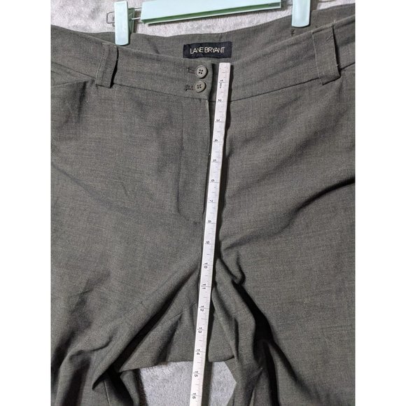 LANE BRYANT Women Dress Pants Solid Green Straight Leg Flat Front SIZE 22 - Picture 11 of 12